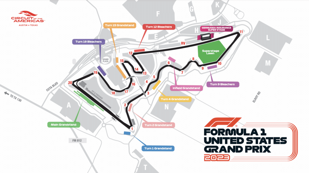 a map of the formula 1 grand prix