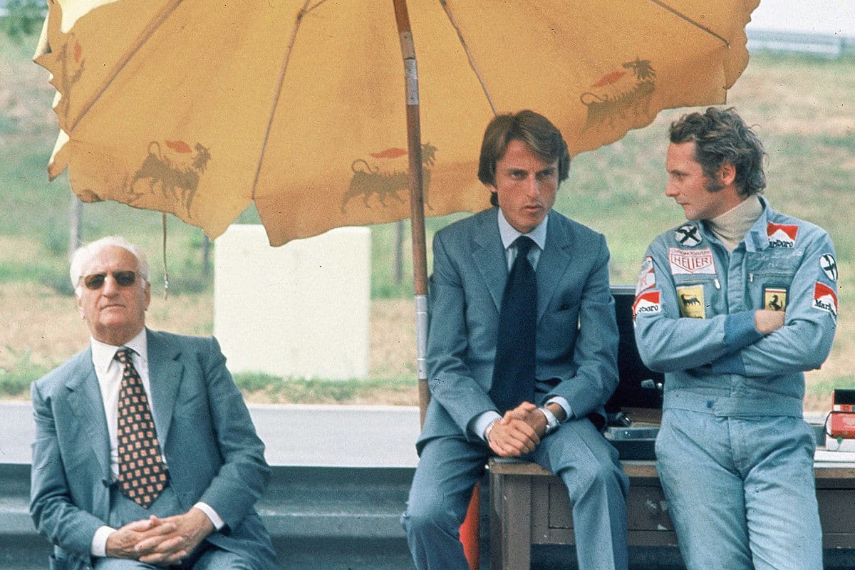 Enzo Ferrari / Luca Di Montezemolo and Niki Lauda