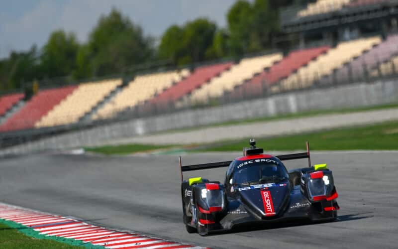 a race car driving on a race track