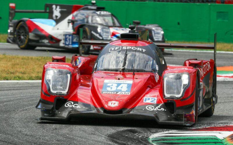 a race car driving on a race track