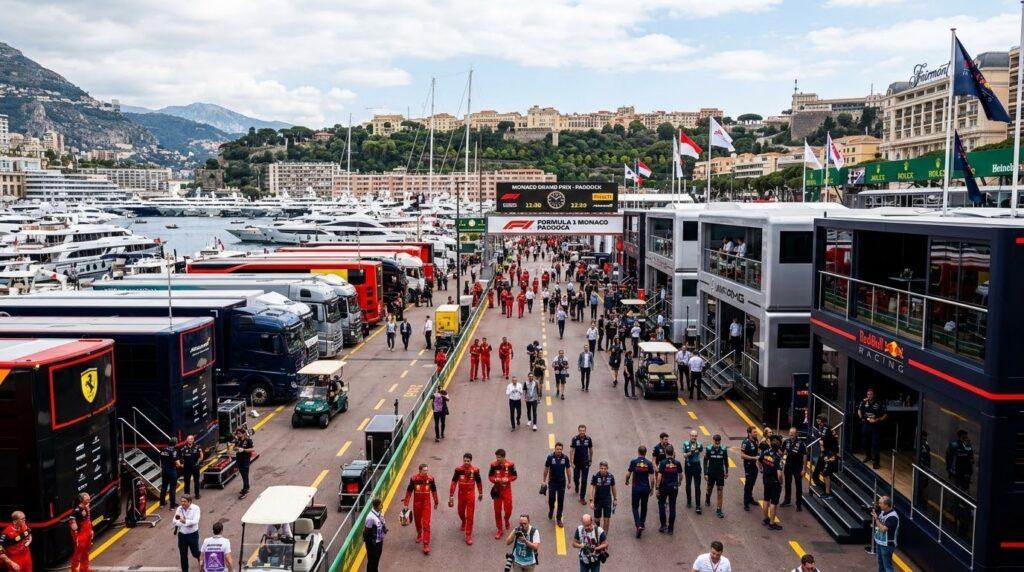 Le paddock de monaco illustration