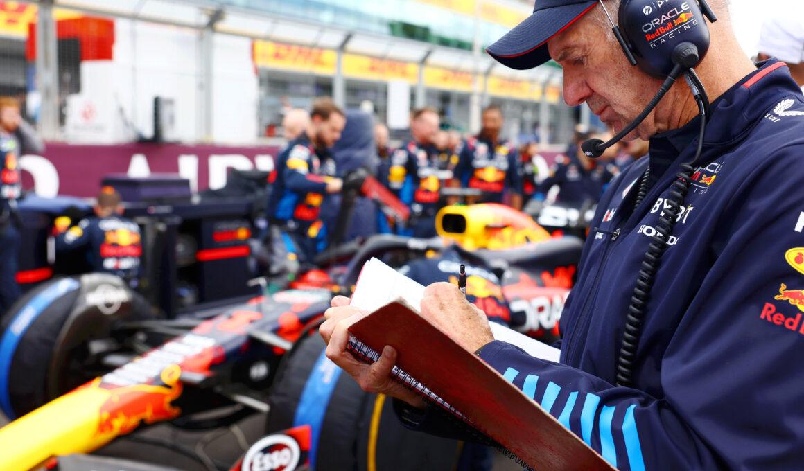 Adrian Newey with his Formula 1 Dictionary