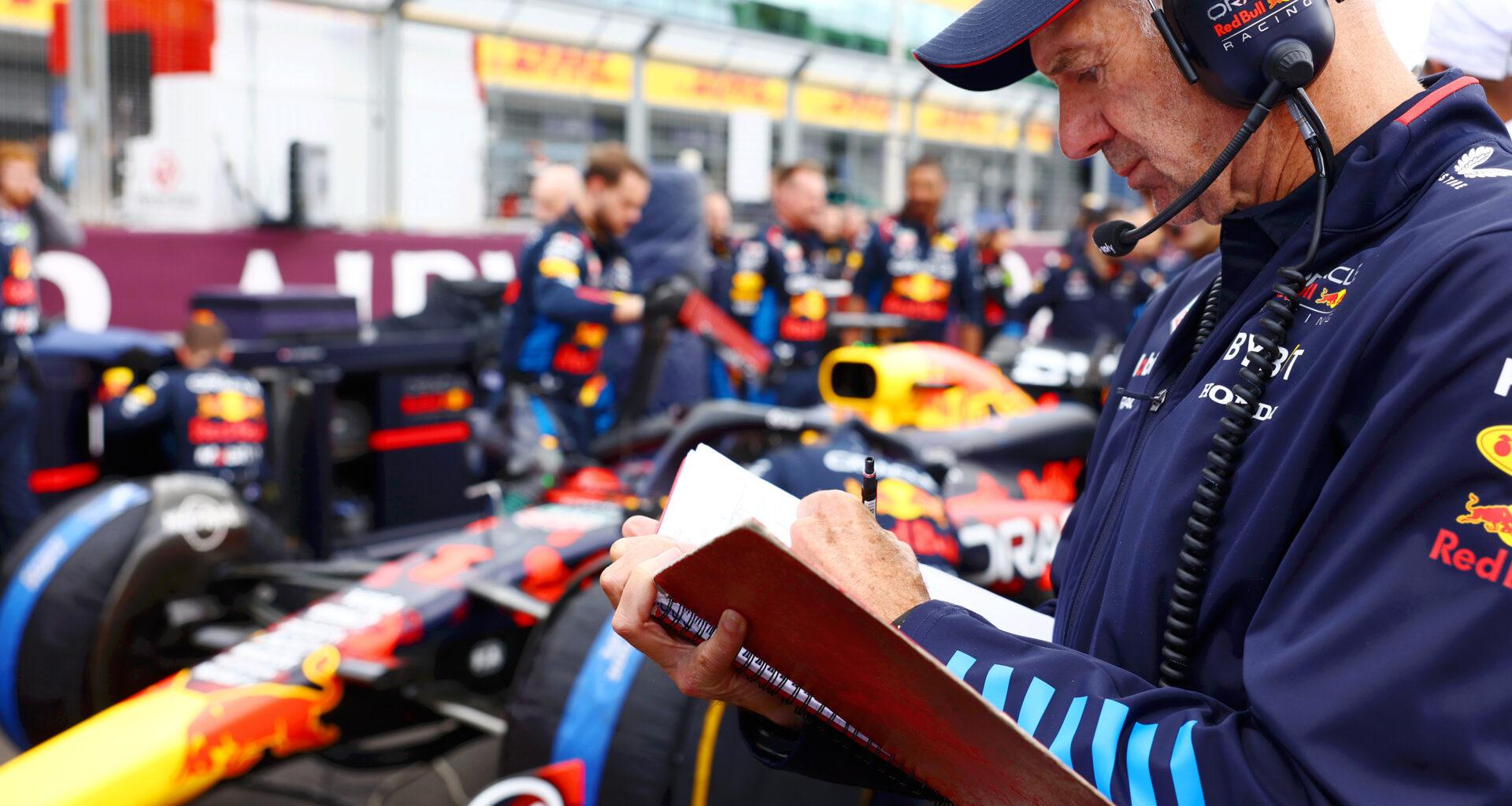 Adrian Newey with his Formula 1 Dictionary