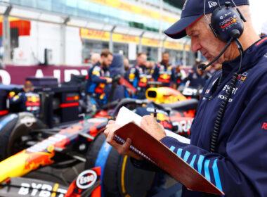 Adrian Newey with his Formula 1 Dictionary
