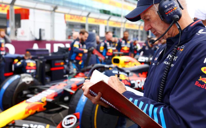 Adrian Newey with his Formula 1 Dictionary