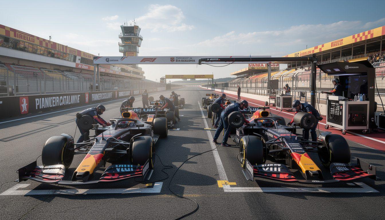 mercedes takes the lead as f1 2026 testing begins in barcelona, showcasing innovation and speed at the forefront of the season.