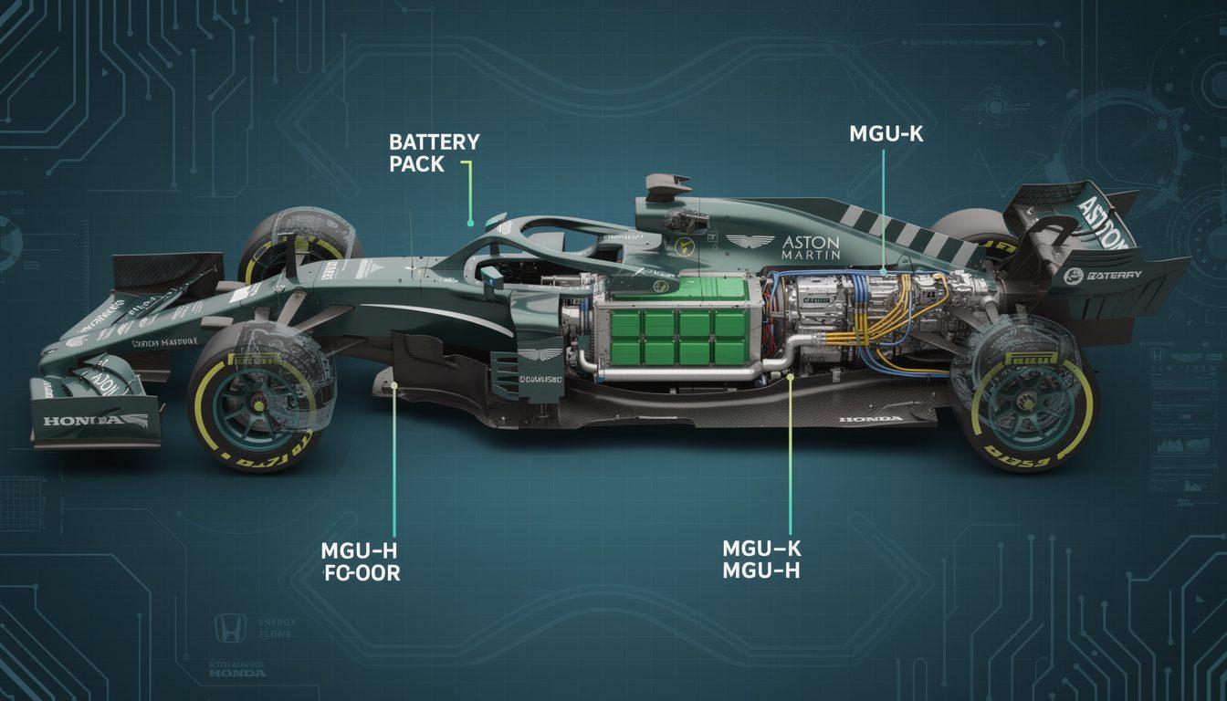aston martin desestima las conversaciones sobre la batería de honda en f1, cuestionando la relevancia de las consultas relacionadas en los últimos desarrollos de fórmula 1.