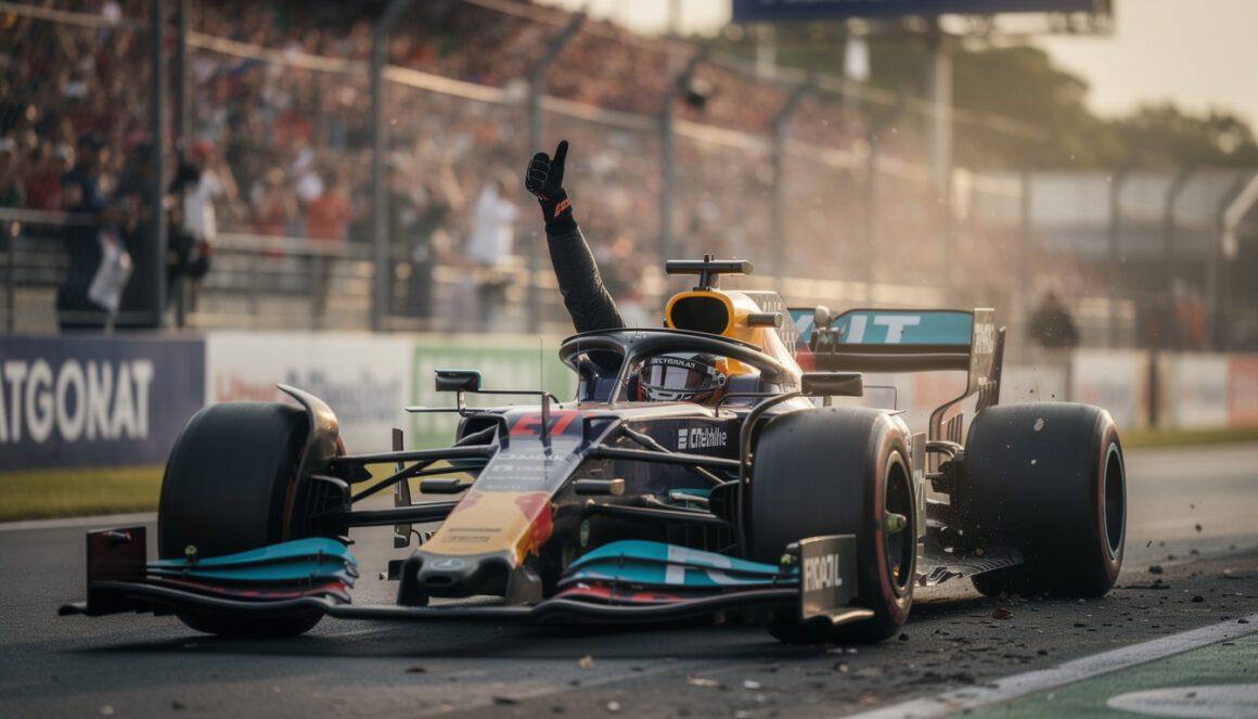 kimi antonelli pays tribute to legendary racer jim clark by proudly displaying his iconic thumbs-up gesture, celebrating a lasting motorsport legacy.