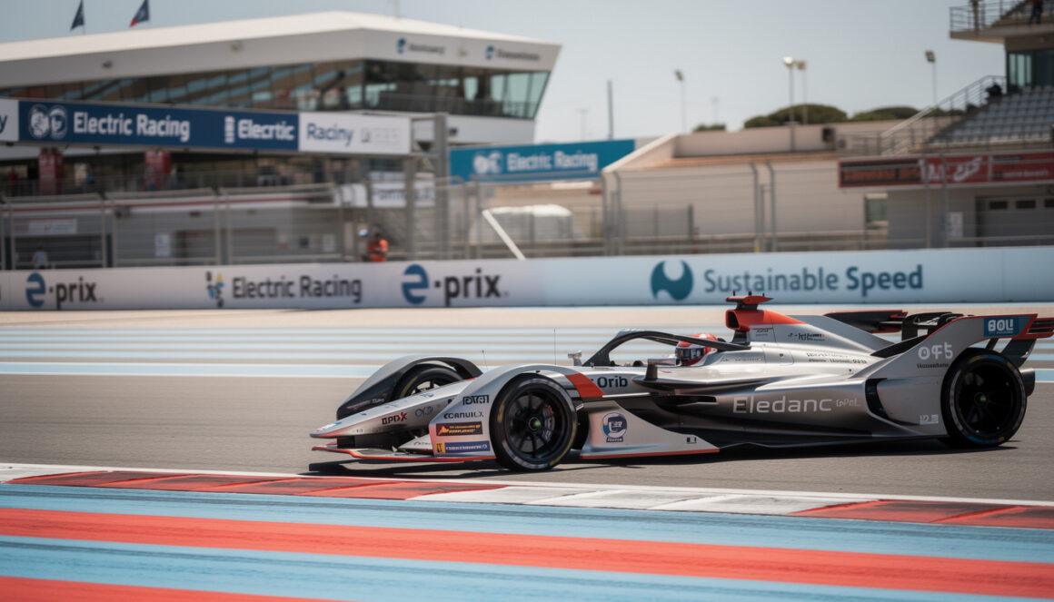 experience the thrill of a gen4 electric formula e racer at paul ricard circuit, showcasing cutting-edge racing technology and high-speed excitement.