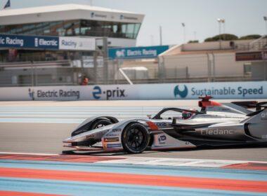 experience the thrill of a gen4 electric formula e racer at paul ricard circuit, showcasing cutting-edge racing technology and high-speed excitement.