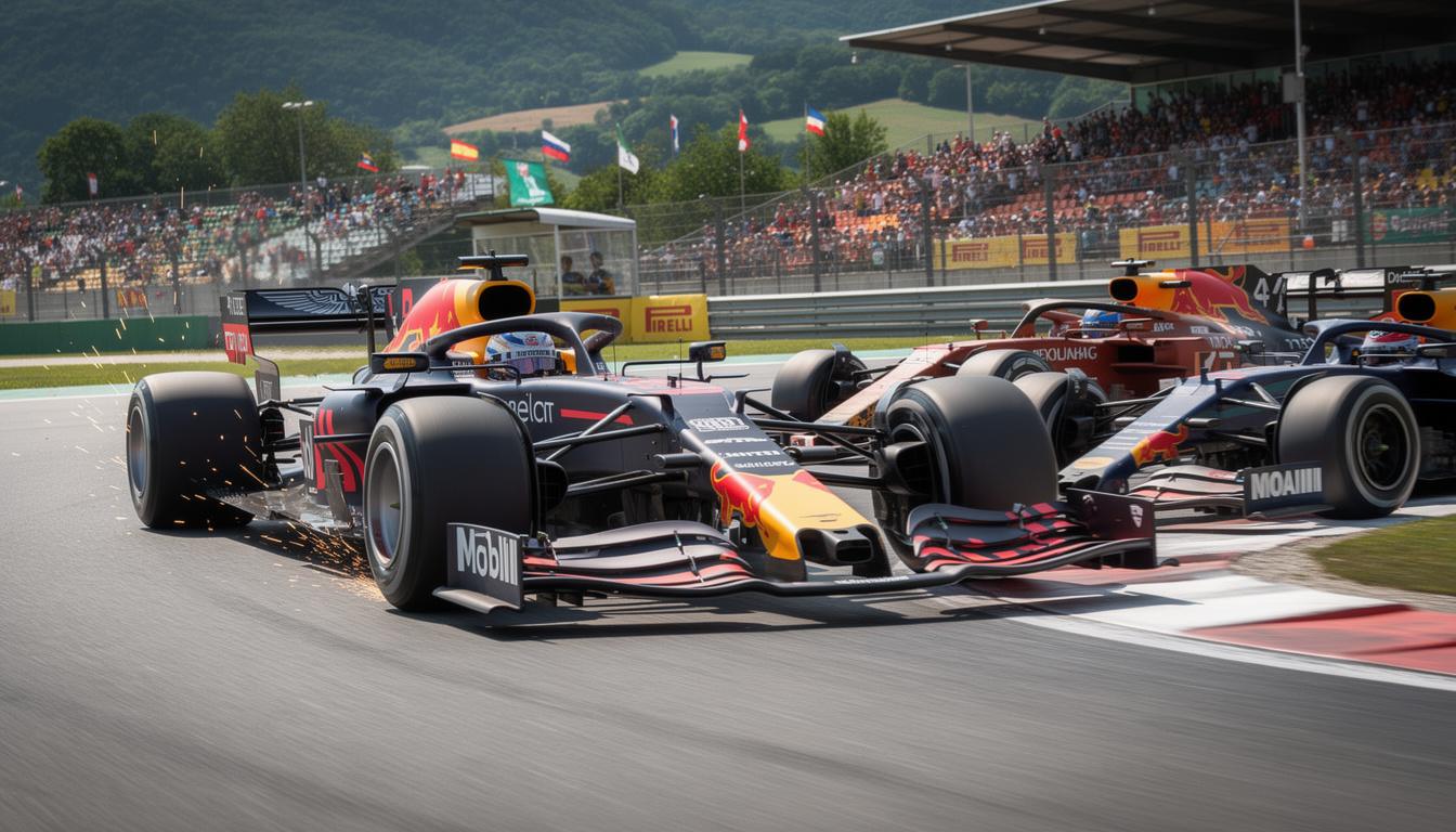 sergio perez prepares to start from the pit lane at the hungarian grand prix, facing a challenging race ahead. stay updated on his strategy and performance.