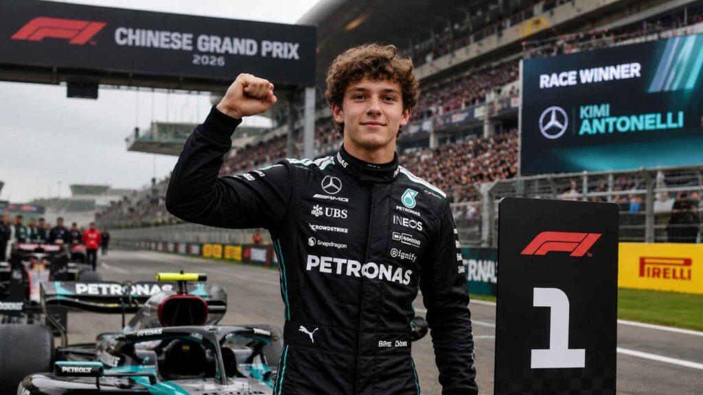 kimi antonelli affirme sa domination au grand prix f1 chine