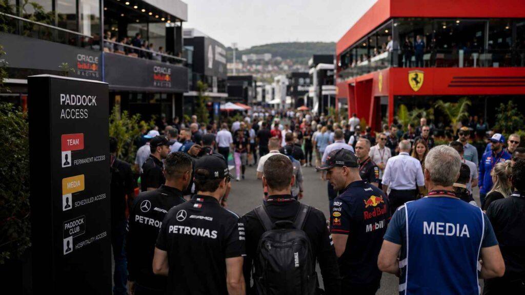 L'accès restreint au paddock et la hiérarchie des privilèges