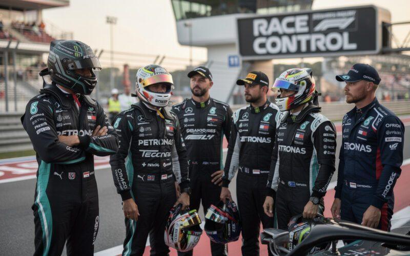 lewis hamilton and multiple drivers are currently under investigation by the stewards, raising questions and concerns in the racing community.