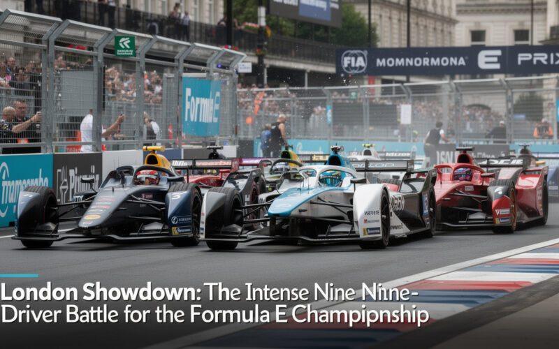 experience the thrilling london showdown where nine top drivers battle fiercely for the formula e championship title in an electrifying race.