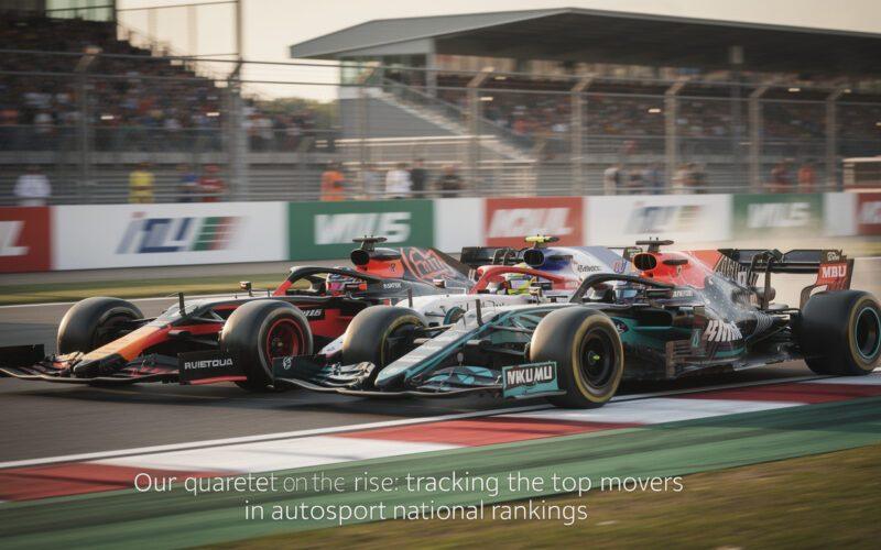 discover the top rising stars in autosport with our in-depth tracking of the national rankings' leading quartet, showcasing the most impressive movers in the competition.