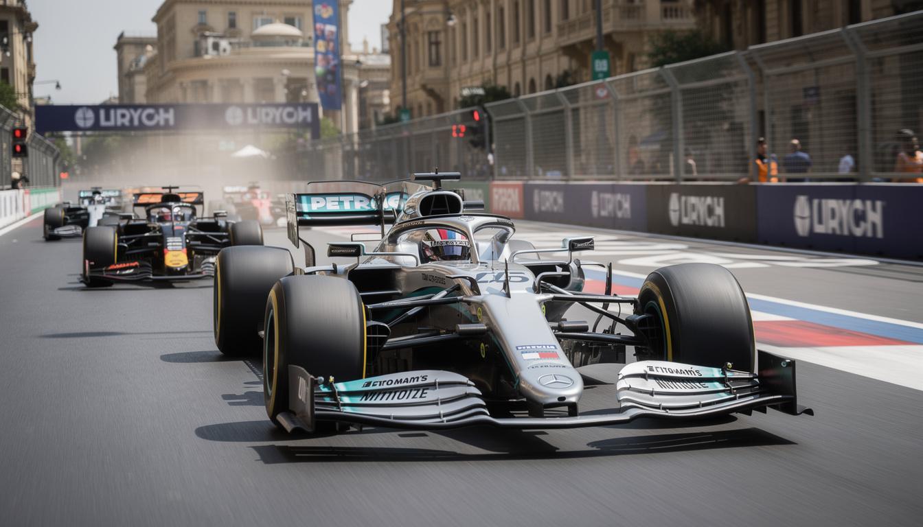discover the highlights of the f1 azerbaijan gp opening practice where russell leads the pack while antonelli faces challenges with his mercedes breakdown.