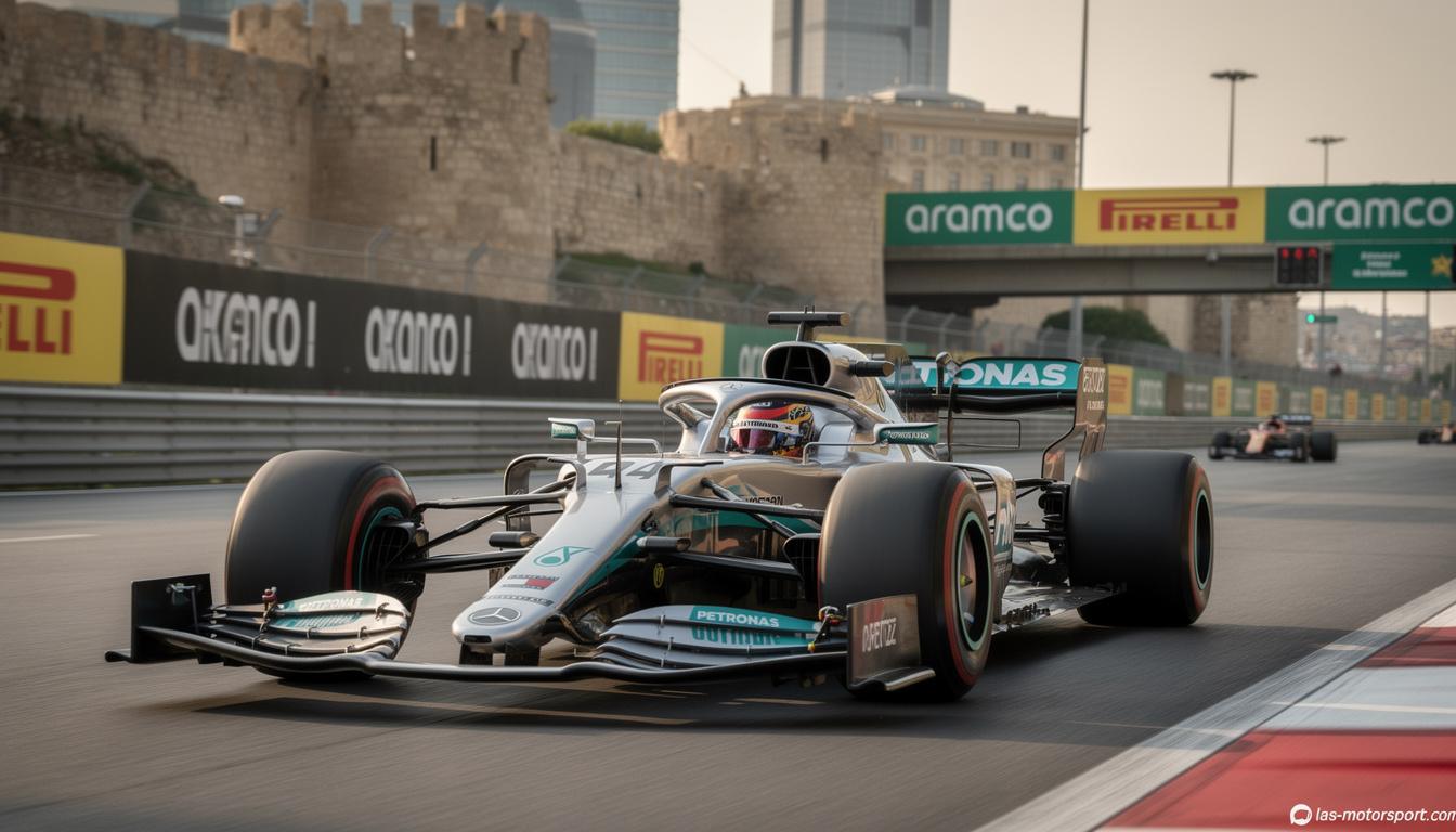 george russell calls it the biggest gap of his career after dominating the competition in baku with a commanding performance.