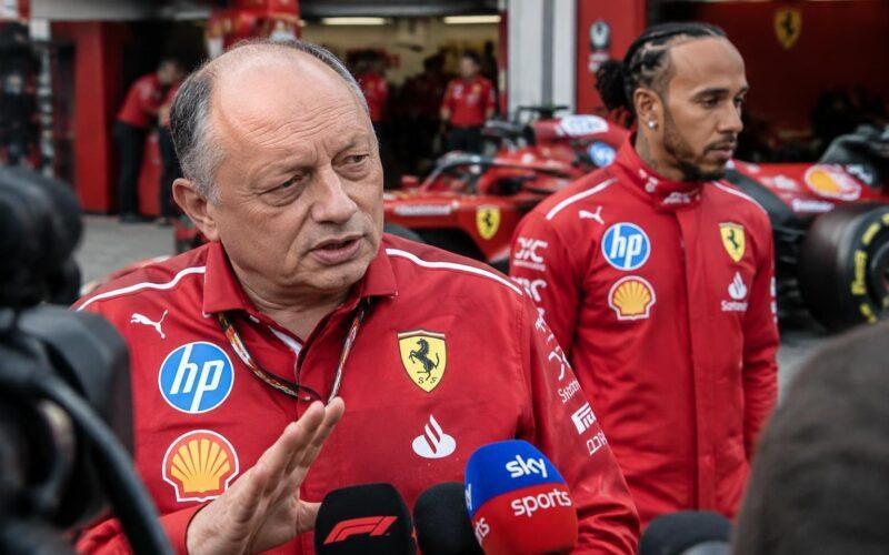 fred vasseur responds to questions about lewis hamilton and urges critics not to blame ferrari.