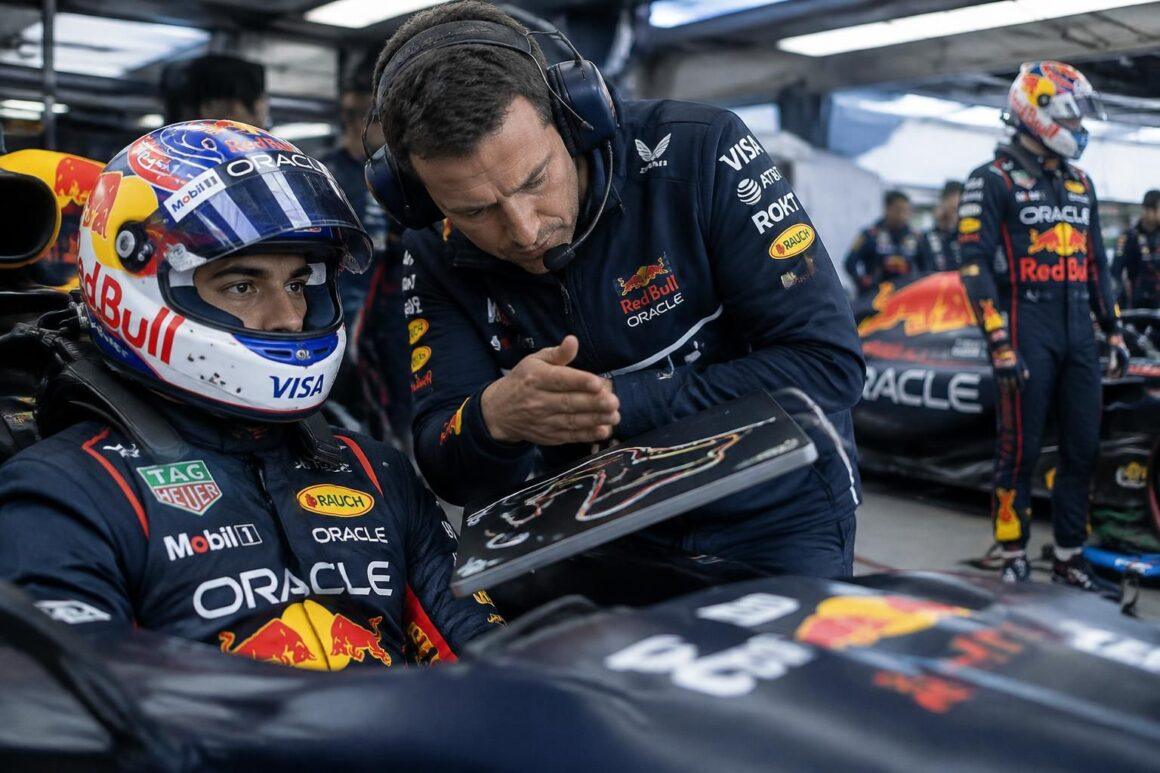 isack hadjar receives an unconventional instruction as he works to narrow the gap to max verstappen and improve his performance.