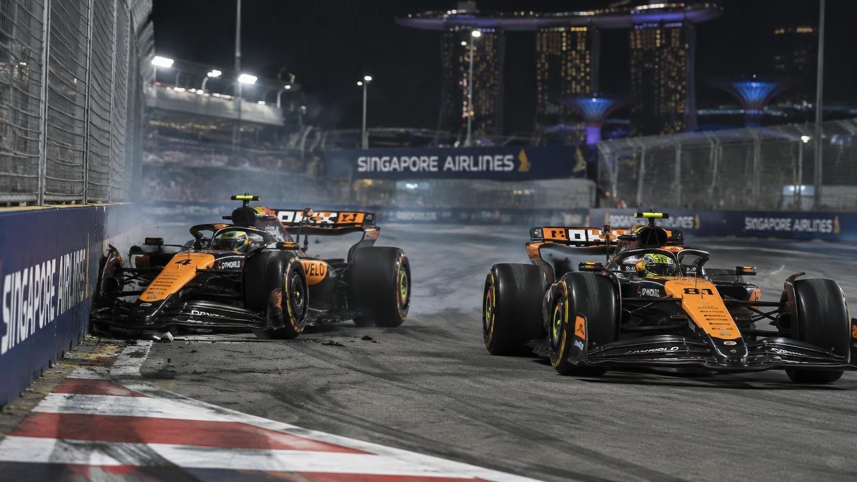 lando norris reacciona al veredicto de los comisarios tras el nightmare crash de oscar piastri, mientras que el incidente suscita nuevas preguntas en el paddock.