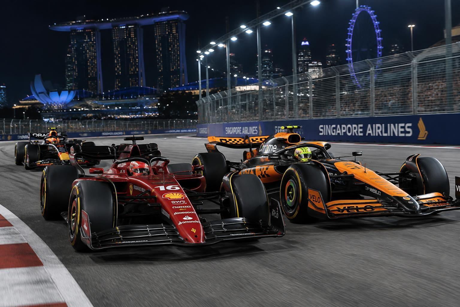 max verstappen secures pole for the singapore f1 sprint, while rookie kimi antonelli qualifies seventh ahead of the race.